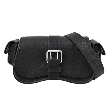 COACH CU514 Coachtopia 雙口袋波浪造型斜背包/工裝包.黑