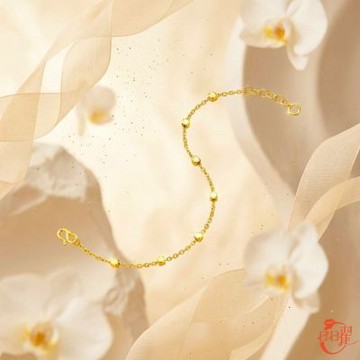 【晶曜珠寶】黃金手鍊 碎影 活動手圍 0.49錢