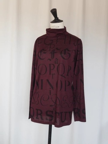 HERMÈS by Martin Margiela Calligraphy High-Neck Top 愛馬仕 Maison Margiela 時期 書法圖紋 高領上衣 古著
