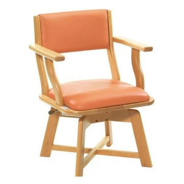 【海夫健康生活館】LZ PIGEON 貝親 360度 旋轉椅 日本製 橘色(A0189-02)