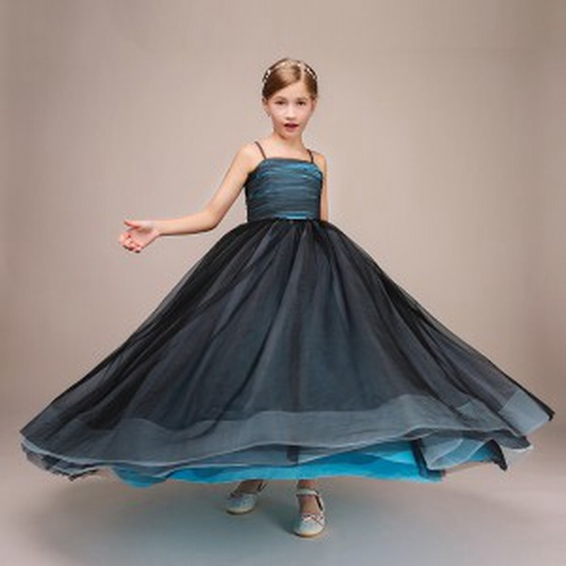 子供ドレス ピアノ発表会 キッズドレス ロングドレス ブルー 上品 女の子 夏 キャミワンピ ビオラバイオリン演奏会 フォーマル ファスナ 通販 Lineポイント最大1 0 Get Lineショッピング