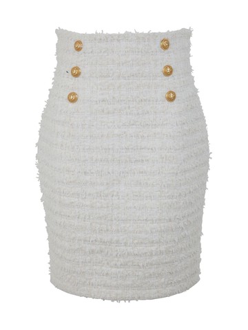 Balmain Tweed Short Skirt -