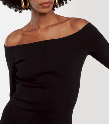 Galvan Aphrodite off-shoulder midi dress