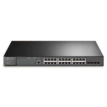 tp-link JetStream 28埠 Gigabit L2 商用管理型交換器 RJ-45(PoE+) 24埠 + SFP 4埠  1個  TL-SG3428MP v6.2