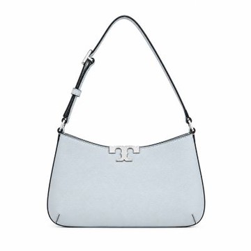TORY BURCH ELEANOR SLIM 荔枝紋手提肩背包(海洋藍)