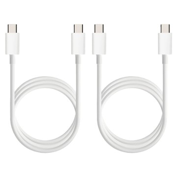 小麥購物 Type-C系列 100W雙Type-C數據線 L1364  2個  150cm  白色