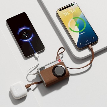 10000mAh雙線快充行動電源 小相機 小相機-棕