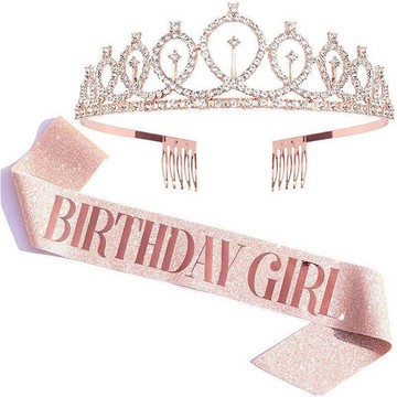 生日肩帶 壽星揹帶 生日肩背帶 生日皇冠 水鑽皇冠 生日髮箍 值星帶 生日彩帶 生日佈置 公主 生日派對