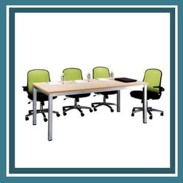 【必購網OA辦公傢俱】 TSA-3x6S 烤銀方形會議桌