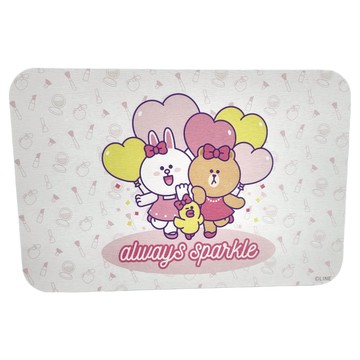 收納王妃 地墊 LINE網美款  60.8 x 40.5 x 3cm  閃亮網美 白色  1個