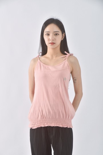 (S) aero drome棉質純棉無袖粉色上衣