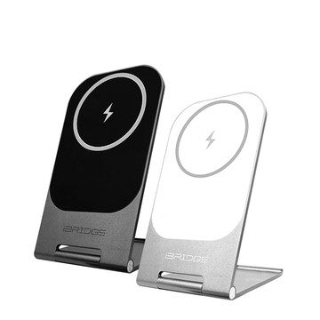 【MagSafe磁吸】iBRIDGE 15W MagSafe超輕薄金屬支架無線充電器