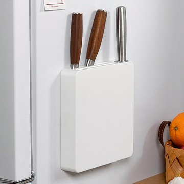 日本刀具收納架廚房壁掛式刀架櫥柜超薄塑料菜刀架隱藏刀座插刀架 h8051