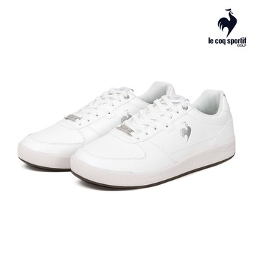 【LE COQ SPORTIF GOLF公雞高爾夫】男女款白色無鞋釘高爾夫球鞋 QGU0J301