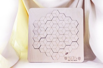 【益智健腦】巧角拼圖(大) | 蜂巢 七巧板 木製拼圖 拼板