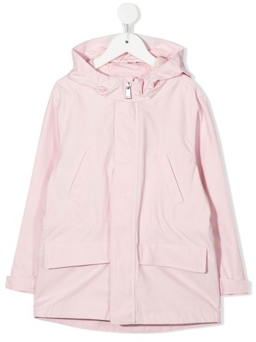Ralph Lauren Kids - hooded windbreaker coat - kids - Cotton/Recycled Nylon/Recycled Nylon - 6 - Pink