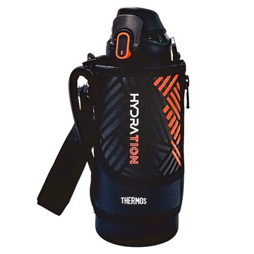 THERMOS 膳魔師 真空斷熱直飲彈蓋保冷運動水壺 FJS-800F-BKOR  1個  800ml  黑色/橘色