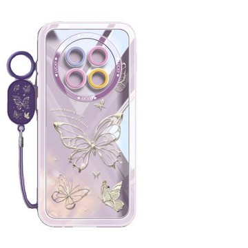 適用oppoa5手機殼2025新款a5pro全包oppo外殼a3i保護套紫色蝴蝶s防摔女款0pp0新品a2高端小眾超薄m帶掛繩1