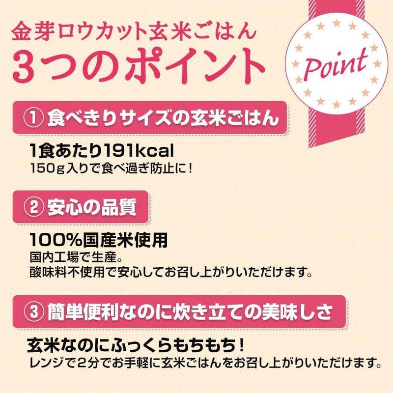 パックごはん「金芽ロウカット玄米ごはん」150ｇ 24食セット3食セット×8 白米感覚で食べる玄米