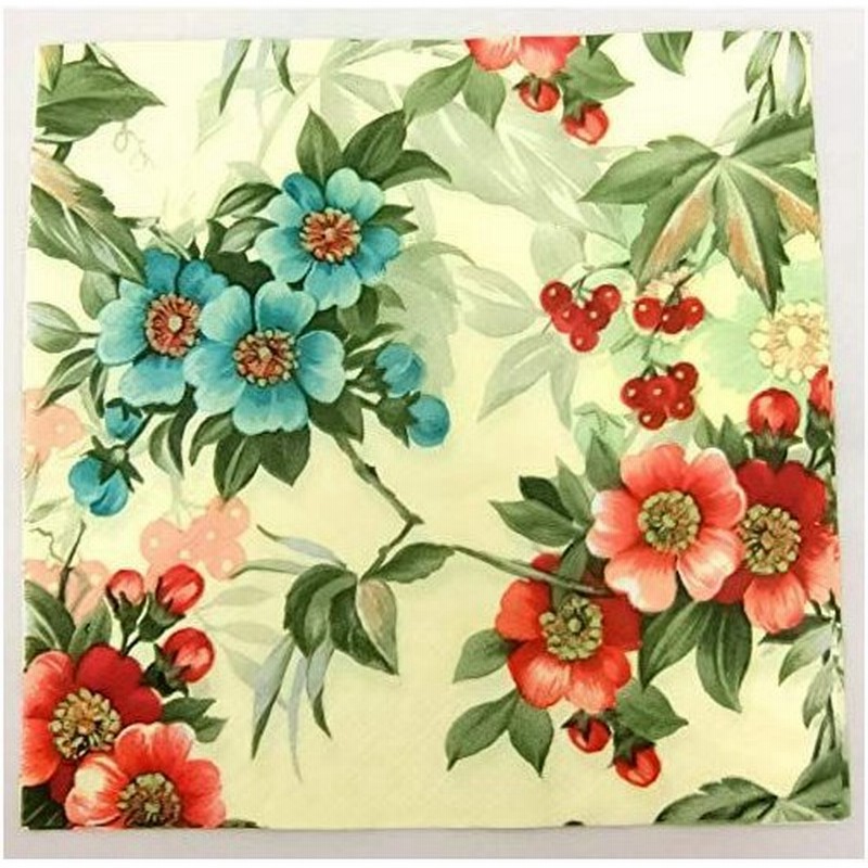 ペーパーナプキン 10枚入り 紙ナプキン フラワー 花 レトロ デコパージュ 通販 Lineポイント最大get Lineショッピング