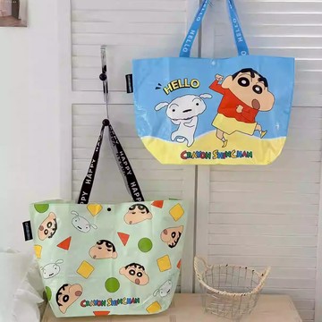 天藍小舖-蠟筆小新編織購物袋-共2色-$150【A11115795】