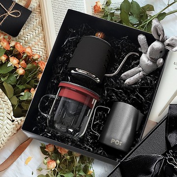 【手沖咖啡套裝禮盒】手沖壺/咖啡杯350ml/拉花杯 生日 新年禮盒