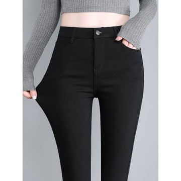 韓版打底褲女外穿2025春夏新款高腰修身顯瘦緊身小黑褲鉛筆小腳褲