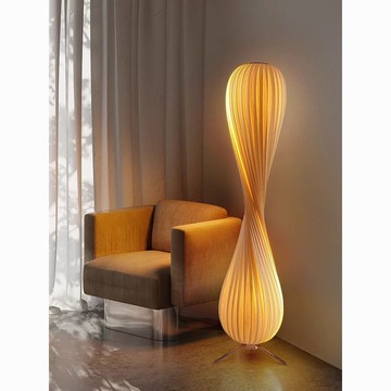 免運/可開發票 110V立燈/落地燈 簡約現代中古新中式侘寂風落地燈原木色客廳高級感落地燈臥室床頭 快速出貨