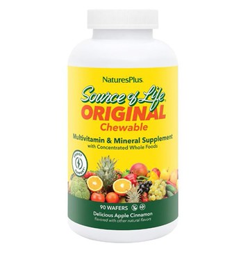 Nature's Plus Source of Life Adult's Chewable Delicious Apple Cinnamon 90 Chewable Wafers