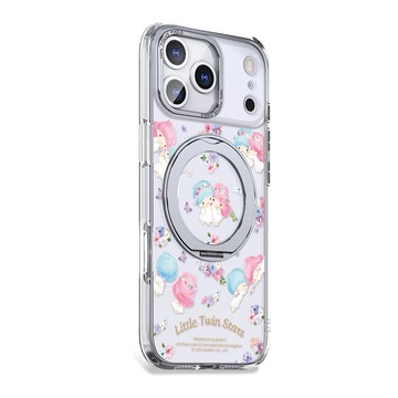 APBS 三麗鷗 iPhone 18/17/16/15/14/13/12系列 360旋轉磁吸立架殼-花季雙子星