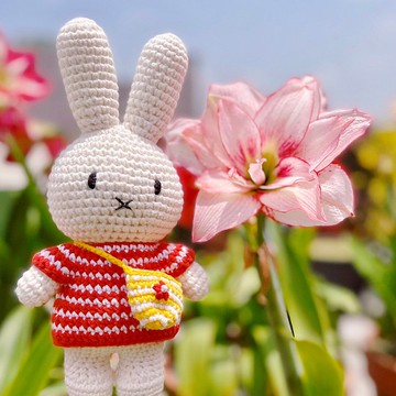 荷蘭 Just Dutch | Miffy 米飛兔和她的紅色細條紋洋裝及小花包