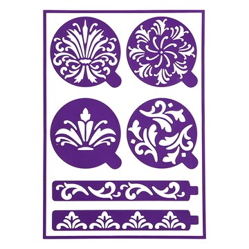 Wilton 紋飾蛋糕貼紙裝飾片組 蛋糕裝飾模板  1組