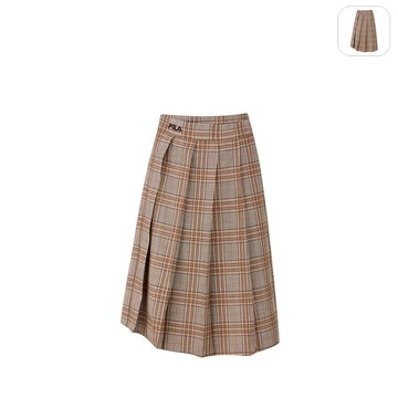 【FILA】女性 平織短裙-卡其 5SKY-5439-BN