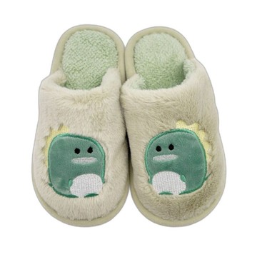 【菲斯質感生活購物】可愛恐龍保暖室內拖鞋 童鞋 男童鞋 中大童鞋 兒童拖鞋 恐龍 絨毛拖鞋