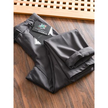 新品尖貨！防風防水！外貿男士秋冬戶外抓絨沖鋒軟殼褲直筒休閑褲