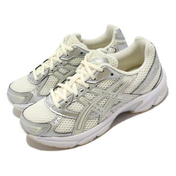 Asics 亞瑟士 復古慢跑鞋 GEL-1130 女鞋 象牙白 銀 亞瑟膠 大網眼 運動鞋 AT 亞瑟士