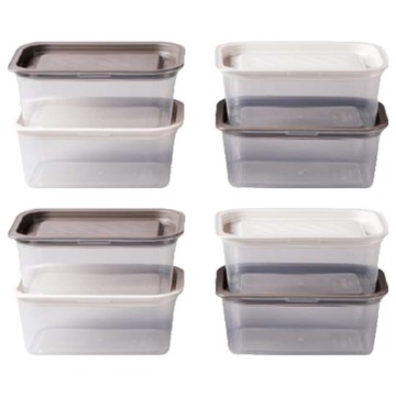 Nineware 可微波方形保鮮盒套裝  540ml 4入  2組