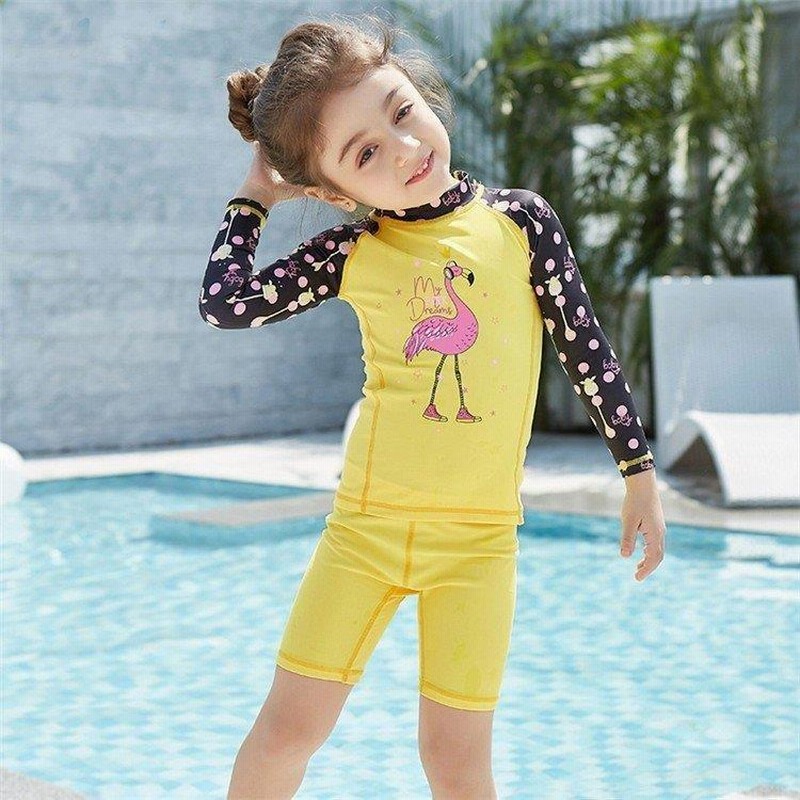 水着 女の子 キッズ ラッシュガード 子供 セパレート 新作水着 子ども スイムウェア 上下 2点 スクール水着 通販 Lineポイント最大get Lineショッピング