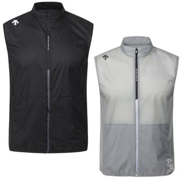 Descente 迪桑特 背心外套 男裝 反光 輕量 黑/灰【運動世界】SQ311RVE71-BLK0/SQ311RVE71-GRY0