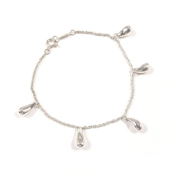 【日本直送 中古美品】蒂芙尼 TIFFANY&Co. 手鍊 淚滴 5P 艾爾莎・柏奈蒂 銀 925 經拋光處理