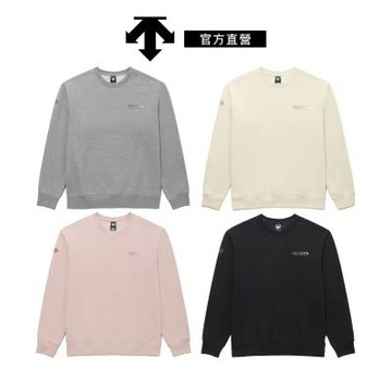 【DESCENTE】迪桑特 女士 基礎款內刷毛大學T(黑色/米色/灰色/粉色)
