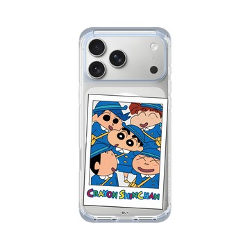 iPhone 17 Pro Max ClearX (MagSafe 兼容) 冰透藍 - 蠟筆小新 Crayon Shinchan - 喀嚓！笑一個