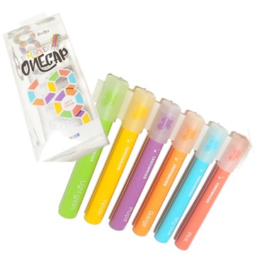 韓國SNOWKIDS - 幼兒馬卡龍水洗彩繪塗鴉筆-6色組 : 潮水藍/玫紅粉/檸檬黃/萊姆綠/芋藕紫/橙柚橘