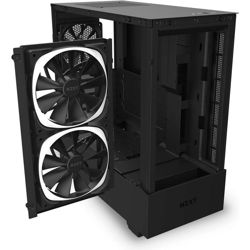 PCケース NZXT H510 Elite 前面+側面ガラスパネル RGB LED発光&ファン