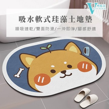 【VENCEDOR】 硅藻泥速乾防滑地墊 硅藻吸水地墊 軟式地墊 浴室吸水地墊 桃園門市現貨 499免運