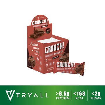 [Tryall] 蛋白威化餅 威化餅乾 蛋白點心零食Crunch! Protein Waffer 盒裝