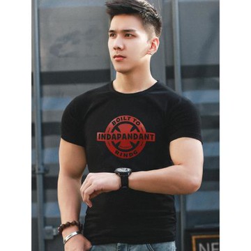 韓版丅恤男短袖t恤潮流百搭修身圓領緊身體恤男運動T健身跑步汗衫