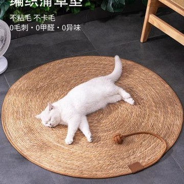 貓窩四季通用貓咪涼席蒲草墊子夏天睡墊狗墊子狗窩地墊寵物睡覺用