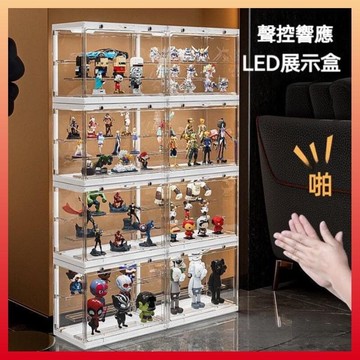 燈 盲盒 泡泡瑪特玩偶 亞克力防塵收納盒 潮玩高達樂高展示盒