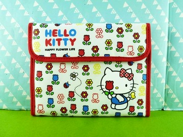 【震撼精品百貨】Hello Kitty 凱蒂貓~收納袋~紅白花【共1款】